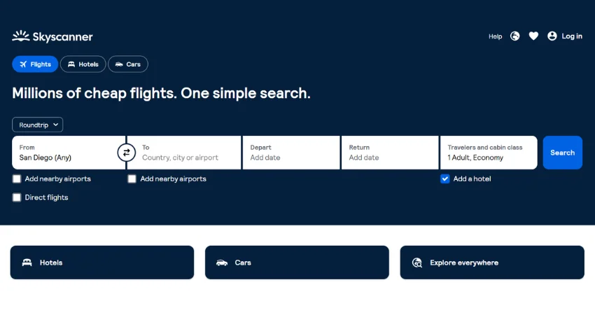 Visit the Skyscanner Website